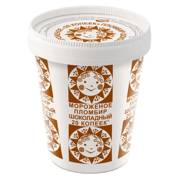 «20 KOPEEK» chocolate ice cream glass cardboard «20 KOPEEK» chocolate ice cream glass cardboard